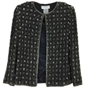 PAPELL BOUTIQUE Vintage Black Beaded Blazer
Size S